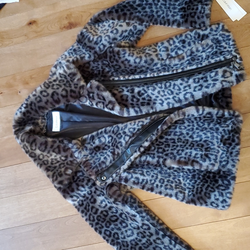 Calvin Klein Faux fur coat